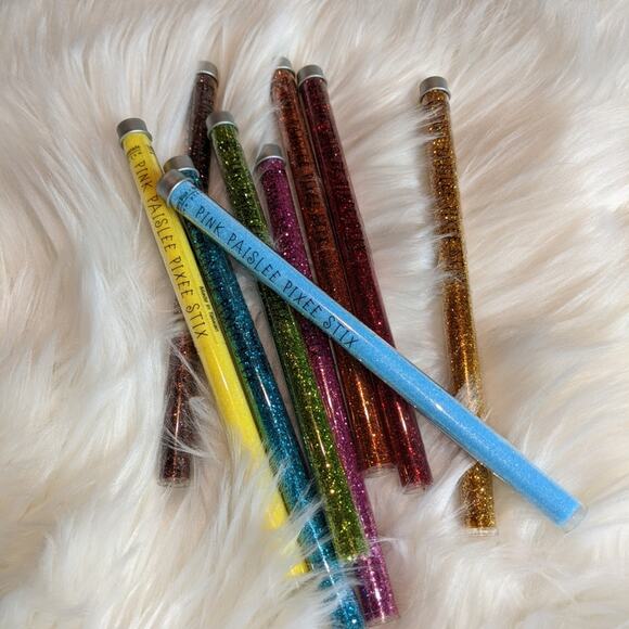 PINK PAISLEE PIXIE STIX Metallic Glitter Sticks - Picture 1 of 6